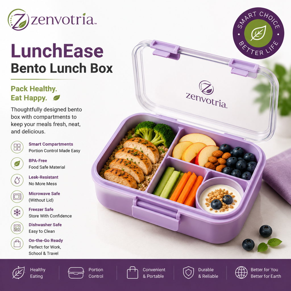 Zenvotria™ FreshNest Smart Bento Lunch Box