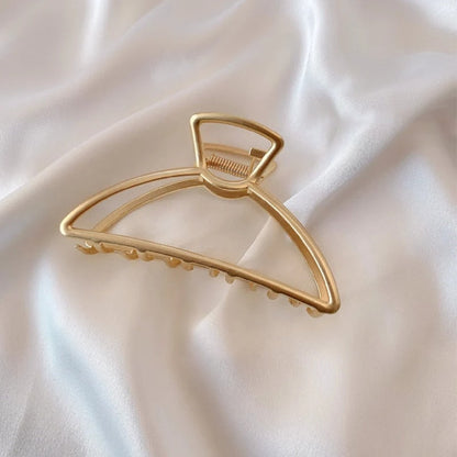 Fashion Gold Color Hollow Geometric Hair Clips Metal Hair Claw Cross Hairclip Headband Hairpin Hair Crab Women Hair Accessories