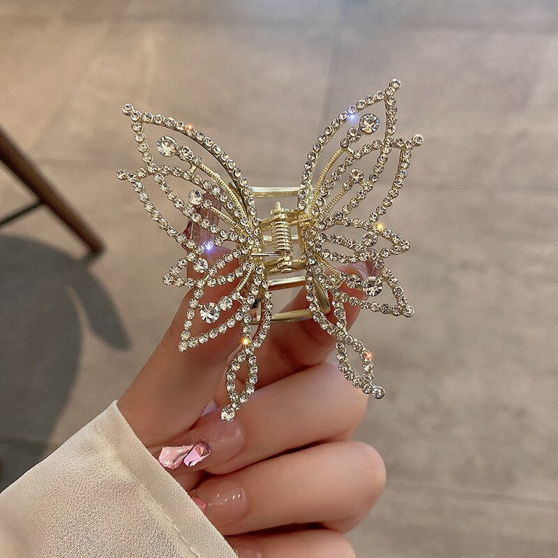 2022 New Butterfly Pearl Tassel Hairpin Korean Simple Side Clip Liu Haibian Clip Shark Hairpin Hair Accessories Women
