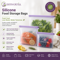 Zenvotria™ EcoSeal Reusable Silicone Food Storage Bags